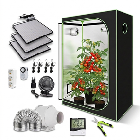 Growbox Komplettset 120x60x180cm | 150W Full Spectrum LED, Abluft&AKF für 3 Pflanzen Indoor Grow Einsteiger Set